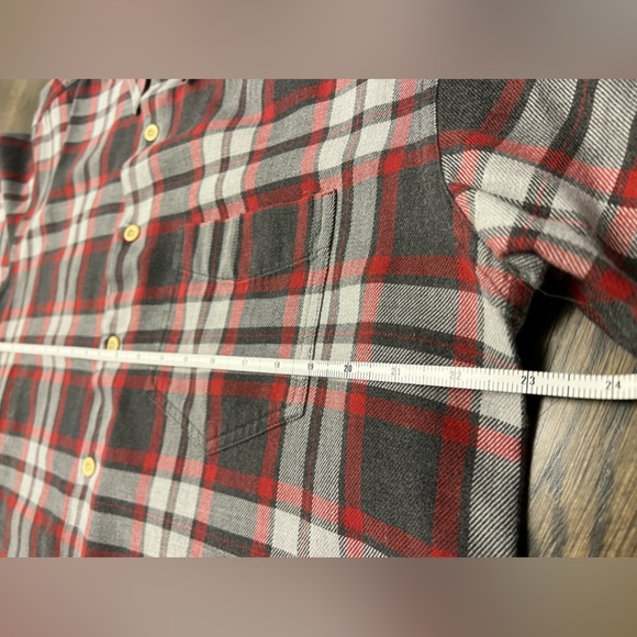 Men’s J. Crew Grey and Red Plaid Button Down Shirt - Picture 6 of 12